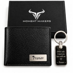 Premium Wallet + Metal Keychain