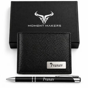 Premium Wallet + Black Clip Pen Combo