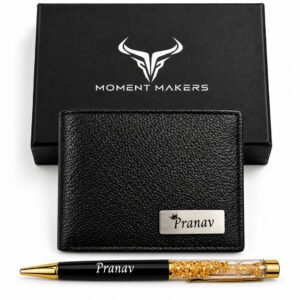 Premium Wallet + Gold Flake Pen Combo